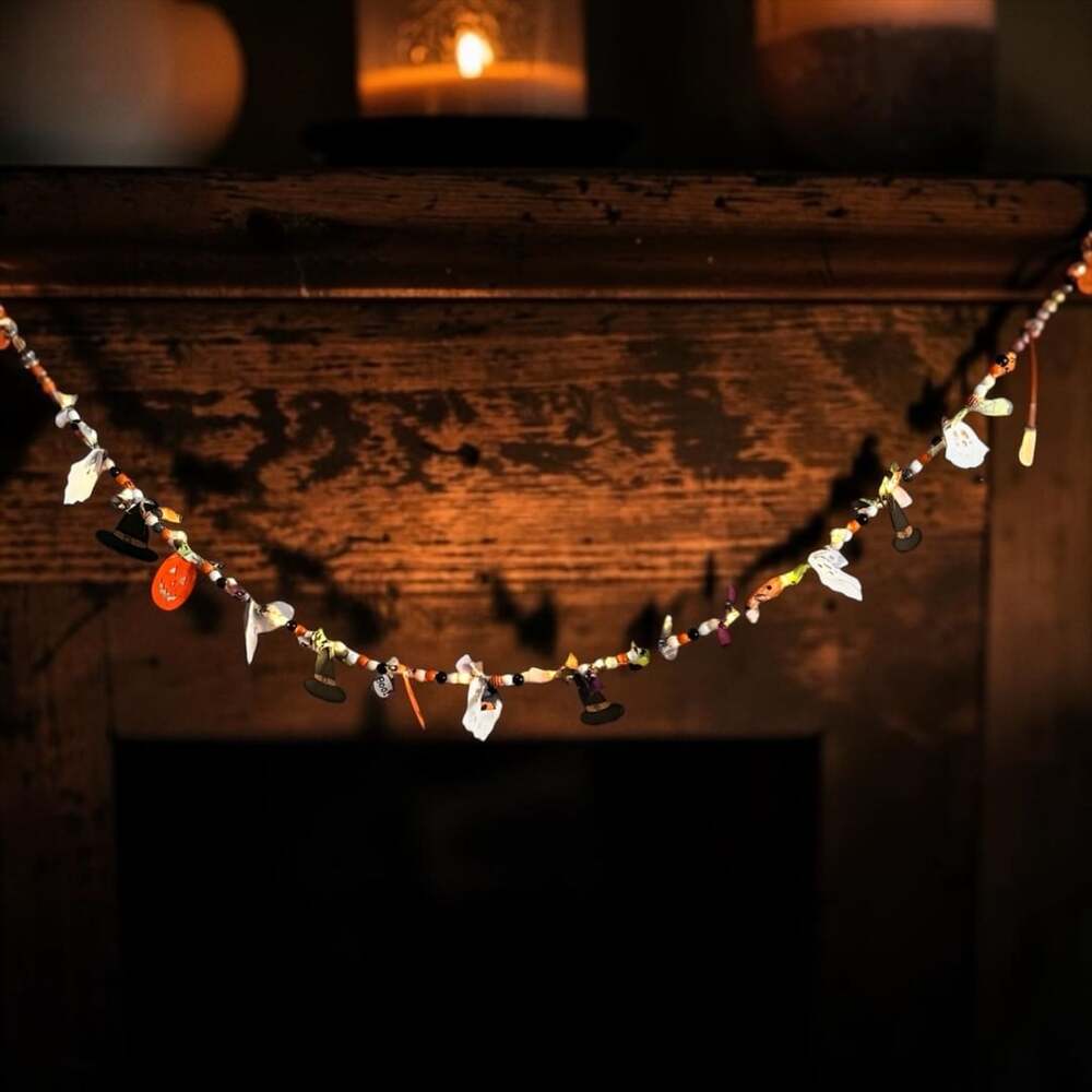 Handmade Halloween Lighted  Garland Decoration